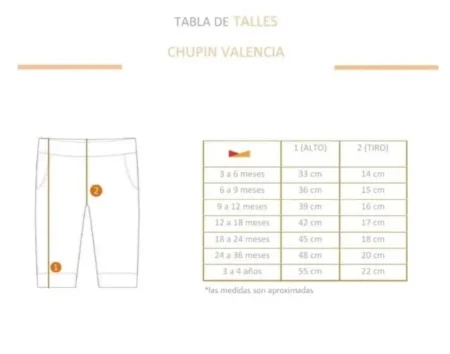 talles chupin valencia