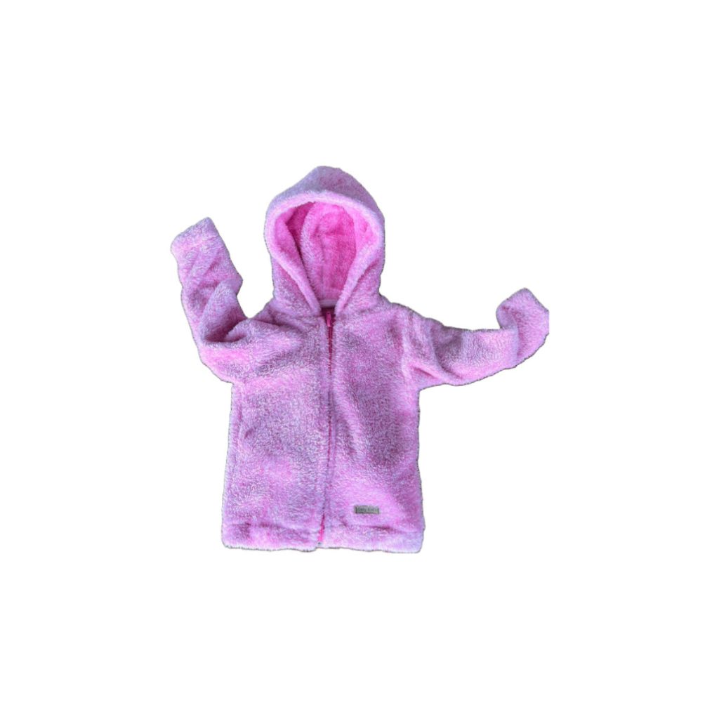 campera bebe polar peludito rosa