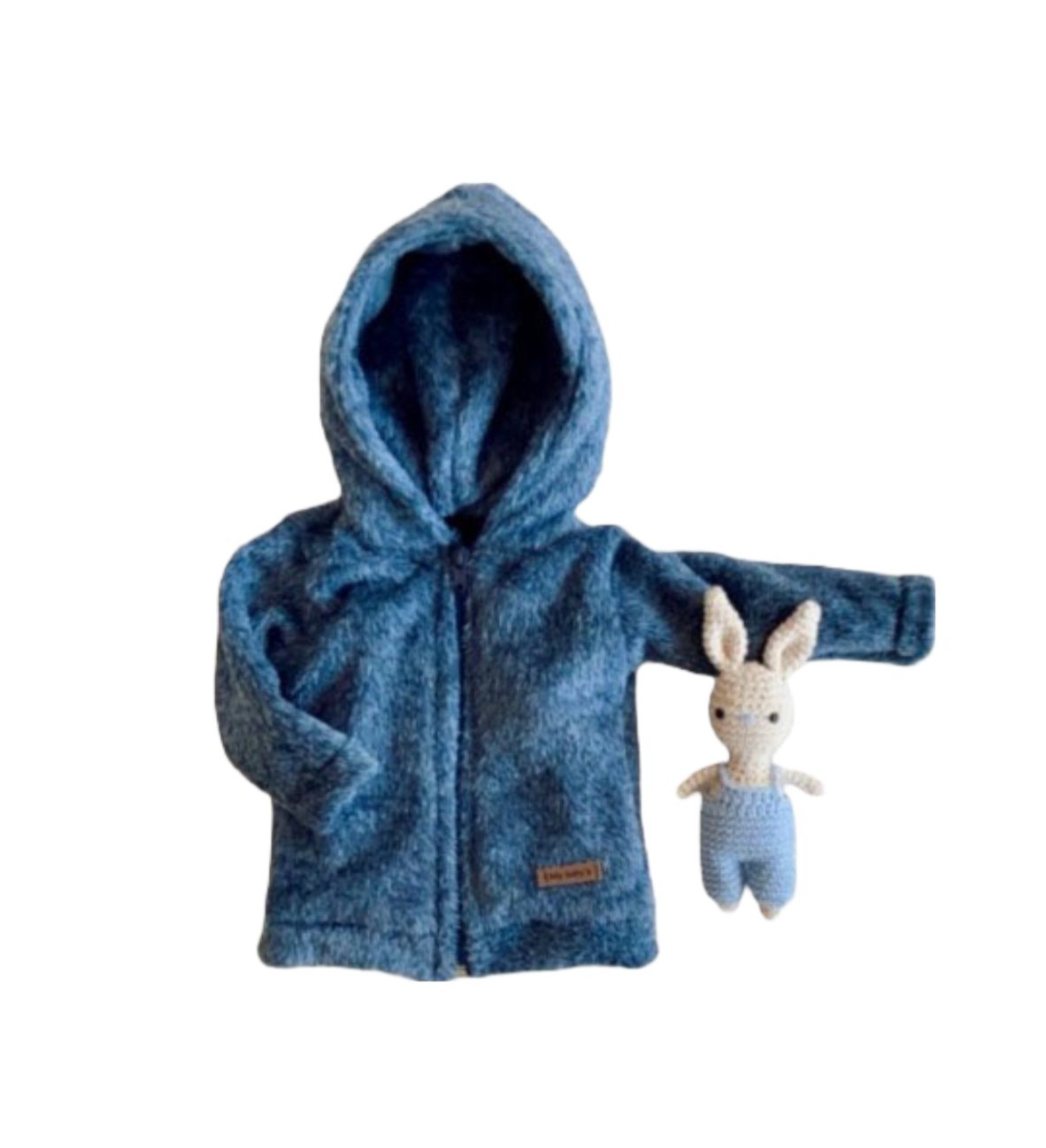 campera bebe polar peludito azul
