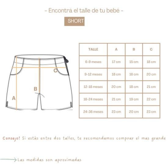 talle short vico