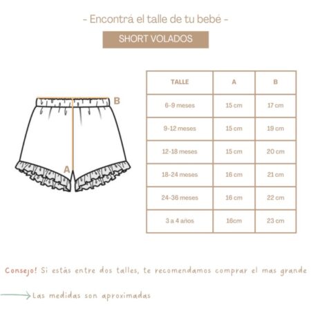 talles short pilar