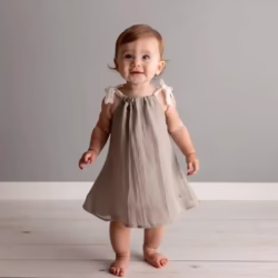 Vestido nena Gasa gris