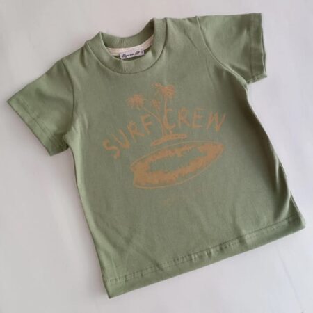 remera bebe surf crew verde oliva