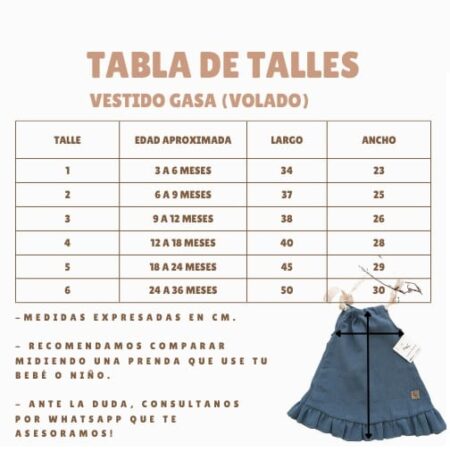 Vestido nena Gasa Volados - Imagen 2
