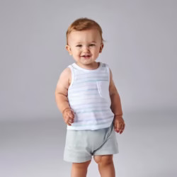 Musculosa bebe Silo celeste