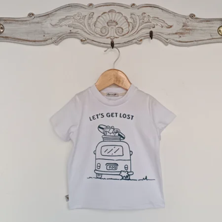 remera bebe camioneta blanco
