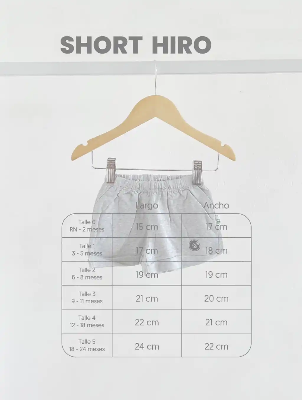 Short bebe Hiro negro - Imagen 2