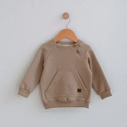 buzo bebe botones beige