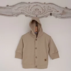 campera bebe capucha interlock beige