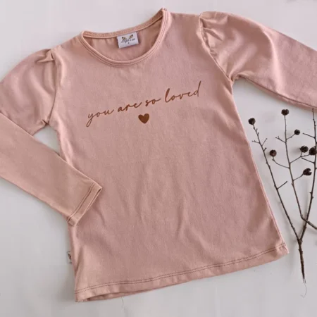 remera bebe so loved rosa viejo