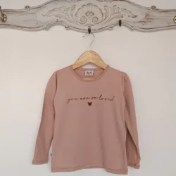 remera bebe so loved rosa viejo