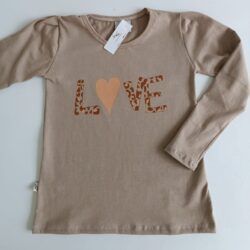 remera nena love beige