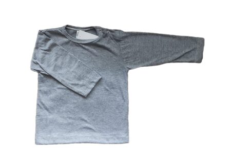remera bebe basica unisex gris