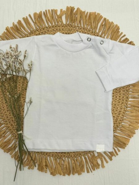remera bebe basica unisex blanco