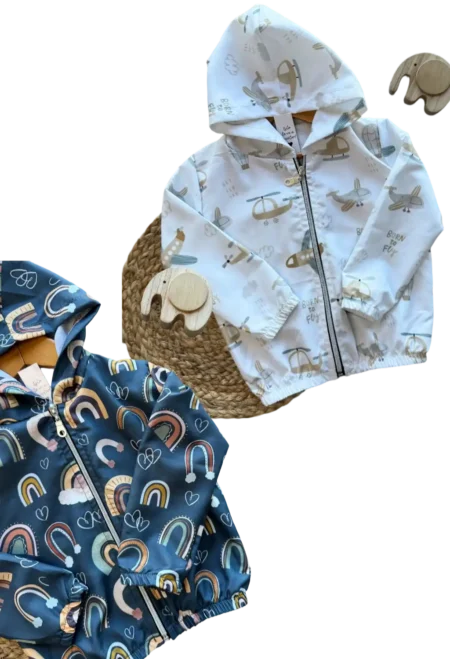 rompevientos bebe estampado
