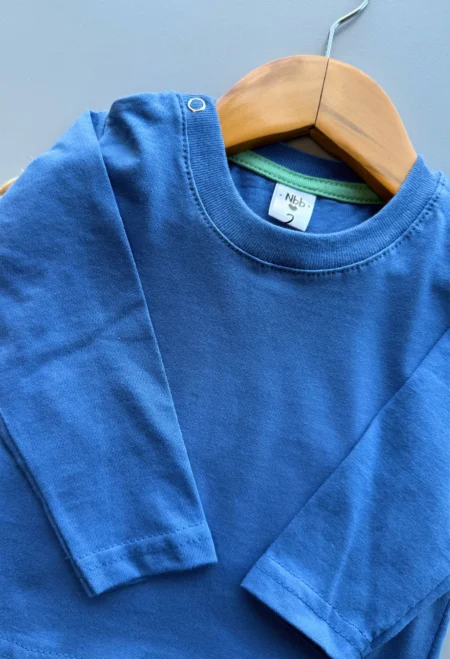 remera bebe basic azul francia