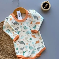 Body bebe Comfy Dino naranja