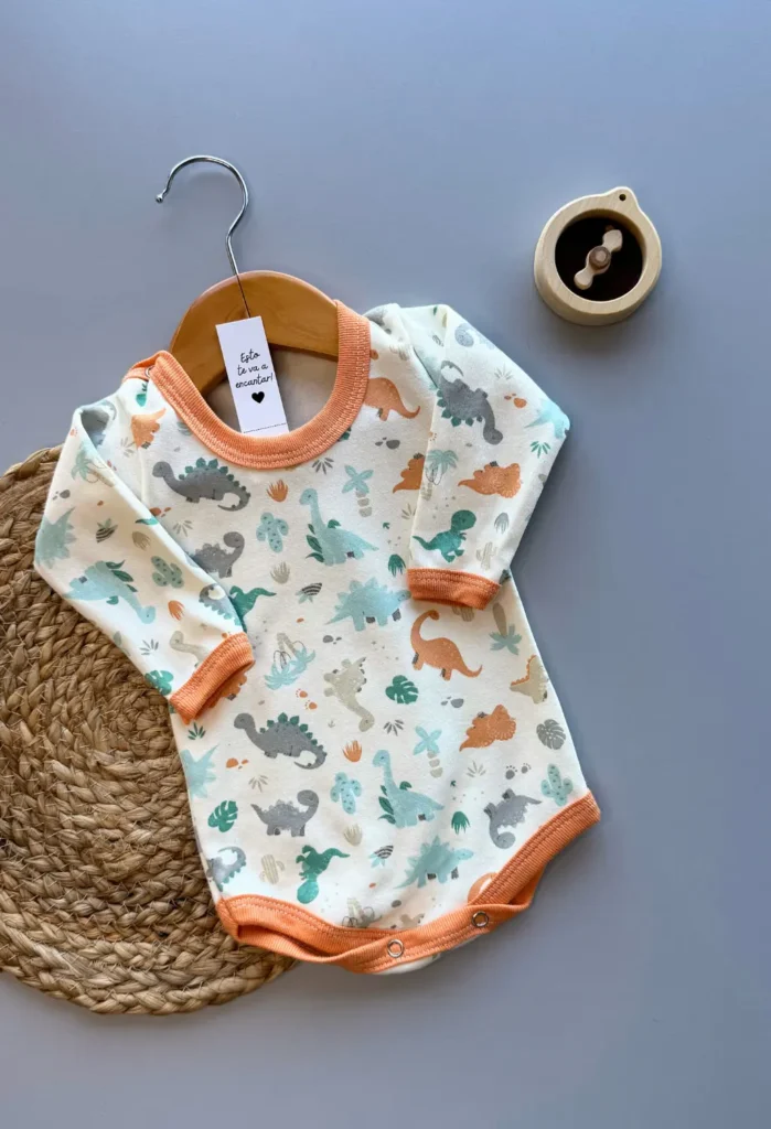 Body bebe Comfy Dino naranja