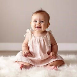 Vestido nena Gasa rosa