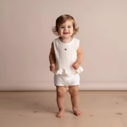 Musculosa bebe Volados Manteca