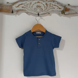 Remera bebe botones Stone azul