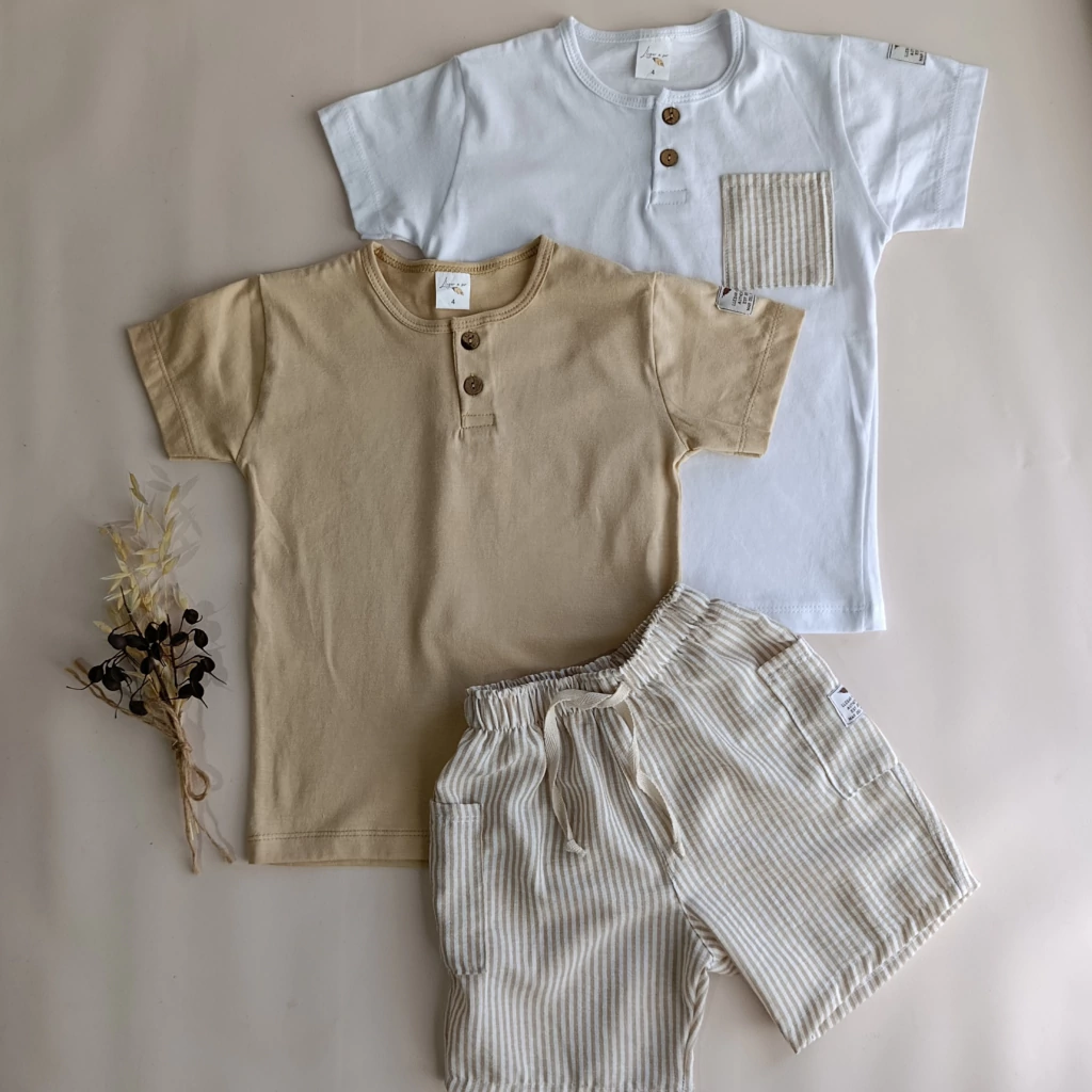 Remera nene Botones beige - Imagen 2