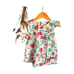 Bluza para nena flowers blanco