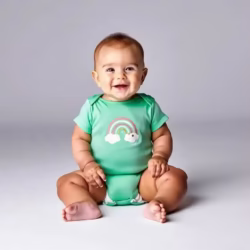 Body bebe arco iris verde