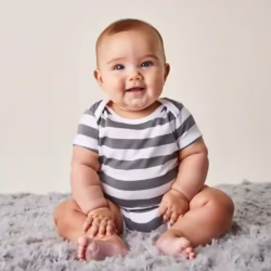 Body bebe Rayas grey