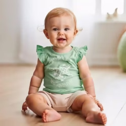 Remera bebe Volados aqua