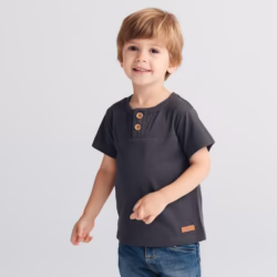 Remera para niños Noah gris negro