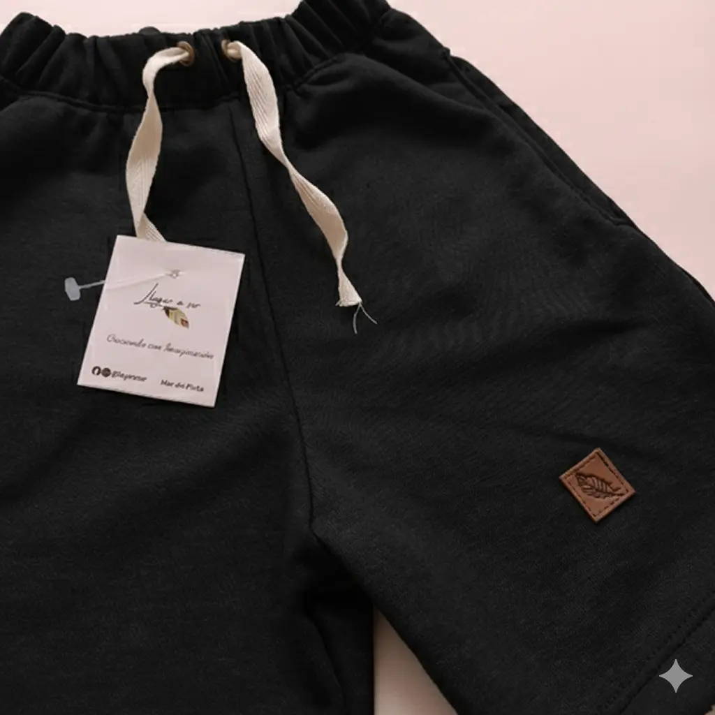 Short nene rustico negro - Imagen 3