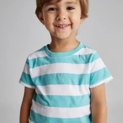 Remera bebe rayas verde