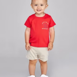 Remera bebe estampa rojo