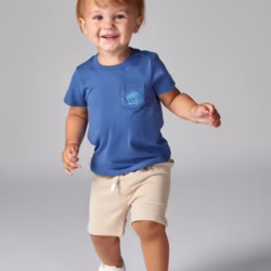Remera bebe estampa azul