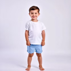 Short bebe Unisex azul