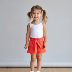 Short beba muselina rojo