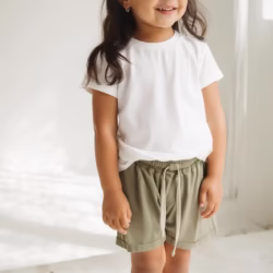 Short niños Unisex oliva