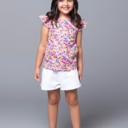 Remera Luz vuelitos floreada