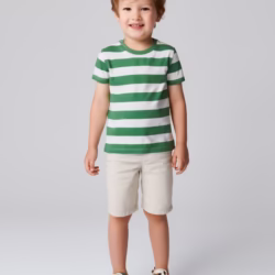 Remera rayas verde ingles